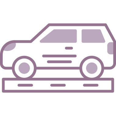 araba web simgesi basit illüstrasyon