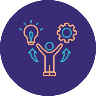 ampul fikri dairesel simge sembolü