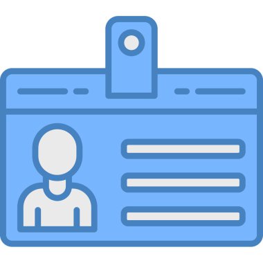 kimlik kartı vektör simgesi