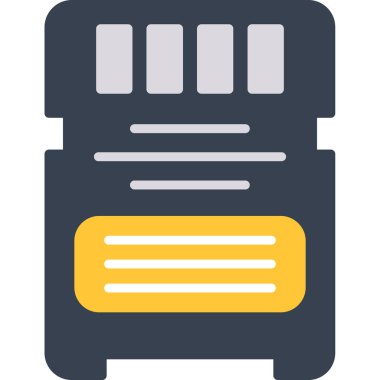 Kart Simgesi, Basit Renk Vektörü İllüstrasyonu