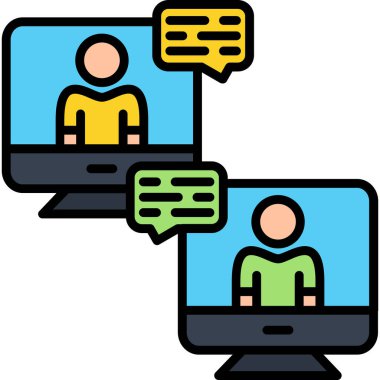 Sohbet simgesi vektör illüstrasyonu