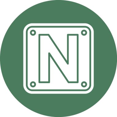 n harfi logo şablon tasarım simgesi