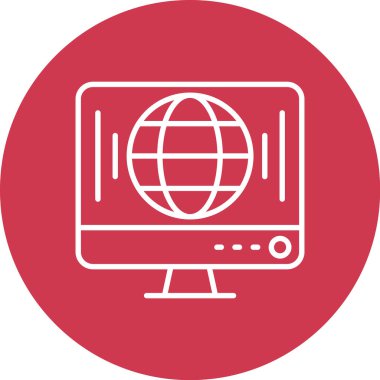 Web tarayıcı simgesi. Ağ simgesi. vektör illüstrasyonu