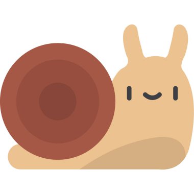 hayvan ve salyangoz düz tasarımı