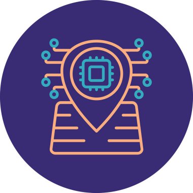 Harita konumu. Basit illüstrasyon