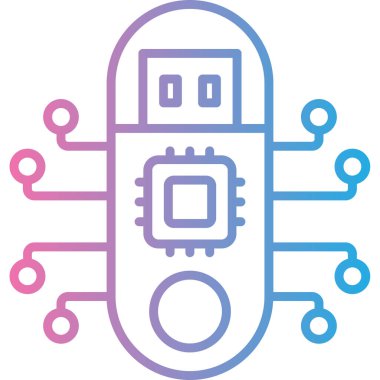 robot. Web simgesi basit illüstrasyon