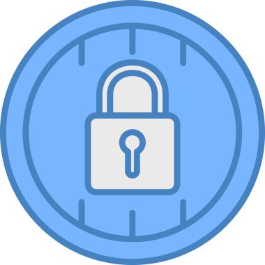 Kilit. Web simgesi basit illüstrasyon