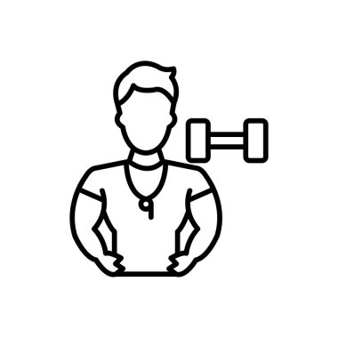 Halterli genç sporcu.