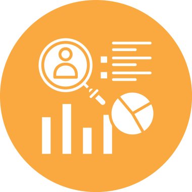 Analiz. Web simgesi basit illüstrasyon