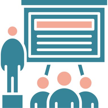 İş insanları simgesinin vektör illüstrasyonu