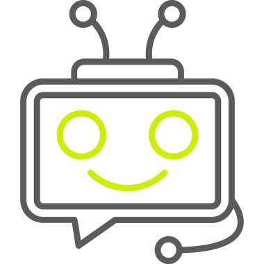 Sohbet simgesi, vektör illüstrasyonu beyaz arkaplanda izole edildi