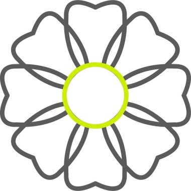 Çiçek. Web simgesi basit illüstrasyon
