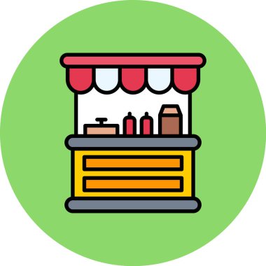 dükkan vektör simgesi modern basit vektör illüstrasyonu