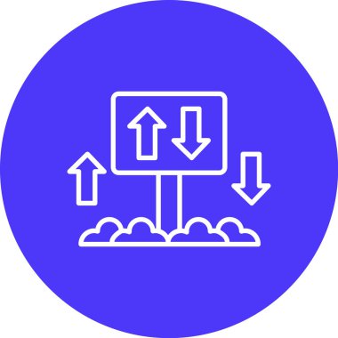 yön ikonu vektör illüstrasyonu