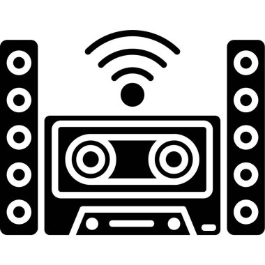 Radyo simgesi, vektör illüstrasyonu