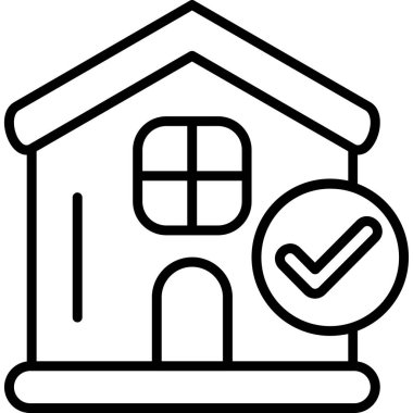 ev inşa simgesi ana hatları biçiminde