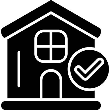 ev ikonu, vektör illüstrasyonu. düz tasarım biçimi