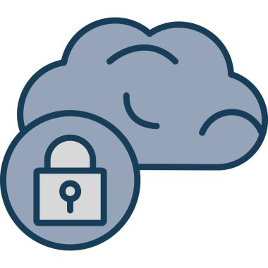 bulut hesaplama güvenlik kilidi simgesi
