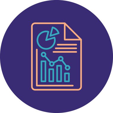 Veri analizi. Web simgesi basit illüstrasyon