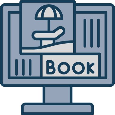 Kitap eğitimi öğrenme simgesi Doldurulmuş ana hatlar biçiminde