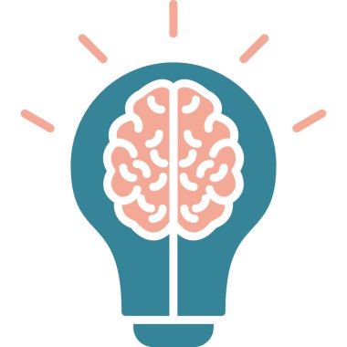 beyin ikonu vektör illüstrasyonu