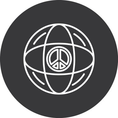İzole edilmiş, barış işareti olan bir sanat simgesi çizimi