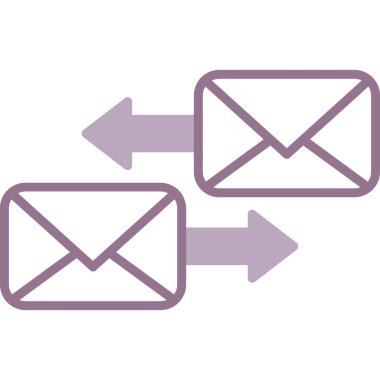 zarf e- posta simgesi, vektör illüstrasyonu