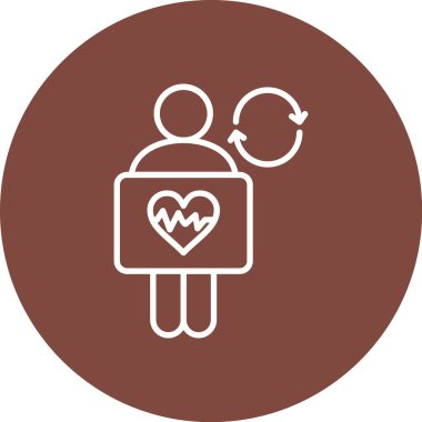 Kalp simgesinin vektör illüstrasyonu