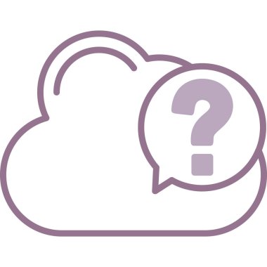 Bulut simgesi vektör illüstrasyonu