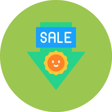 sale discount tag icon in flat style
