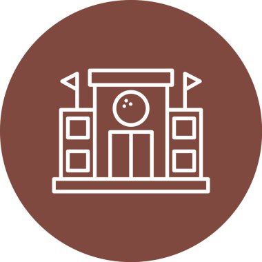 Modern yapı simgesinin vektör illüstrasyonu