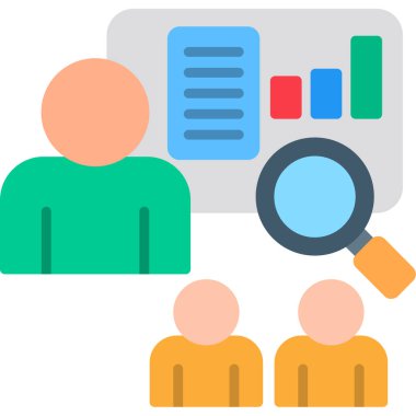 Seyirci düz vektör simgesi