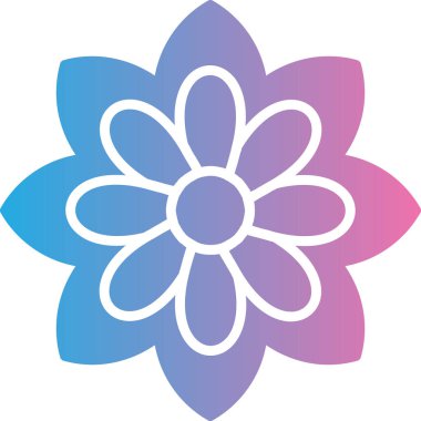 Çiçek. Web simgesi basit illüstrasyon