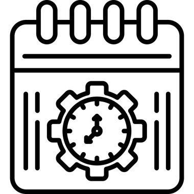 Saat kronometre simgesi ana hat biçiminde