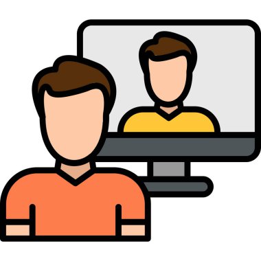 Video çağrı simgesi. beyaz arkaplanda izole edilmiş web tasarımı için görüntü operatörü vektör simgesi