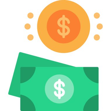 nakit para dolar simgesi düz stil