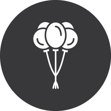 Hava balonu simgesinin vektör illüstrasyonu