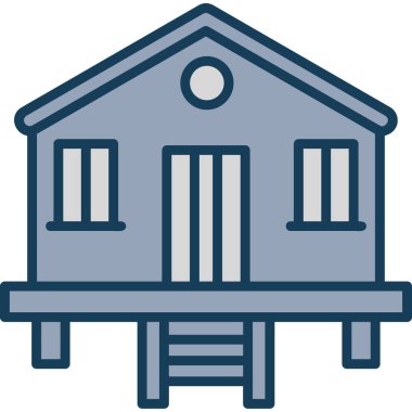 Ev. Web simgesi basit illüstrasyon