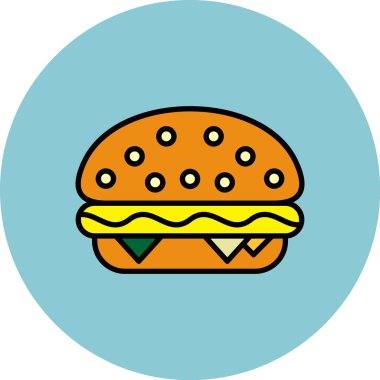 Yemek. Web simgesi basit illüstrasyon