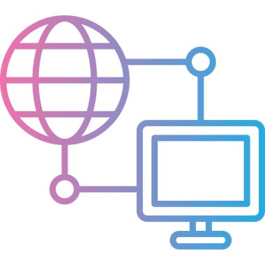 İnternet web simgesi basit tasarım