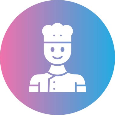 Şef simgesinin vektör illüstrasyonu