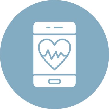 taşınabilir kalp ikonu vektör çizimi