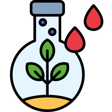 Bitki. Web simgesi basit illüstrasyon