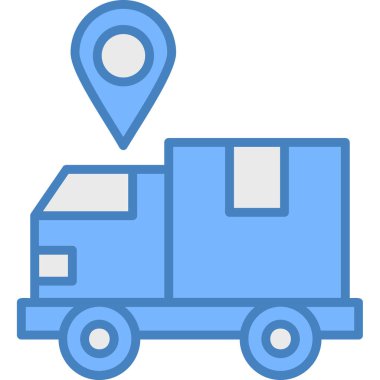 Kamyon. Web simgesi basit illüstrasyon