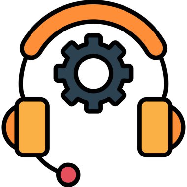 Kulaklık. Web simgesi basit illüstrasyon