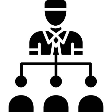 iş lideri simgesi vektör illüstrasyonu