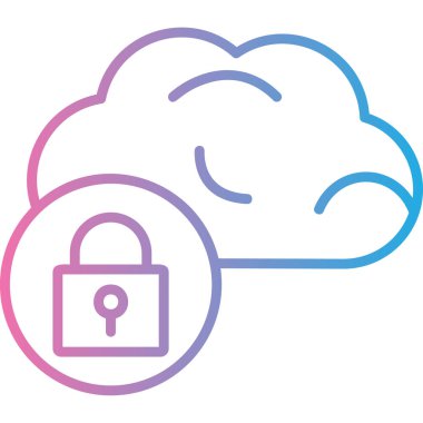 bulut depolama ikonu vektör illüstrasyonu