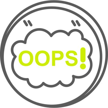 Ops işareti. yuvarlak yeşil desen