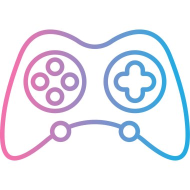 Oyun çubuğu simgesi. Gamepad simgelerinin özet çizimi. Web tasarımı