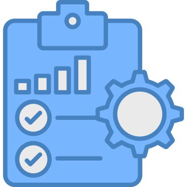 Kontrol listesi web simgesi basit vektör illüstrasyonu